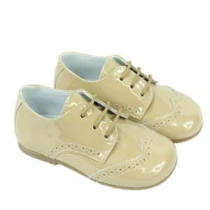 Zapato blucher charol camel