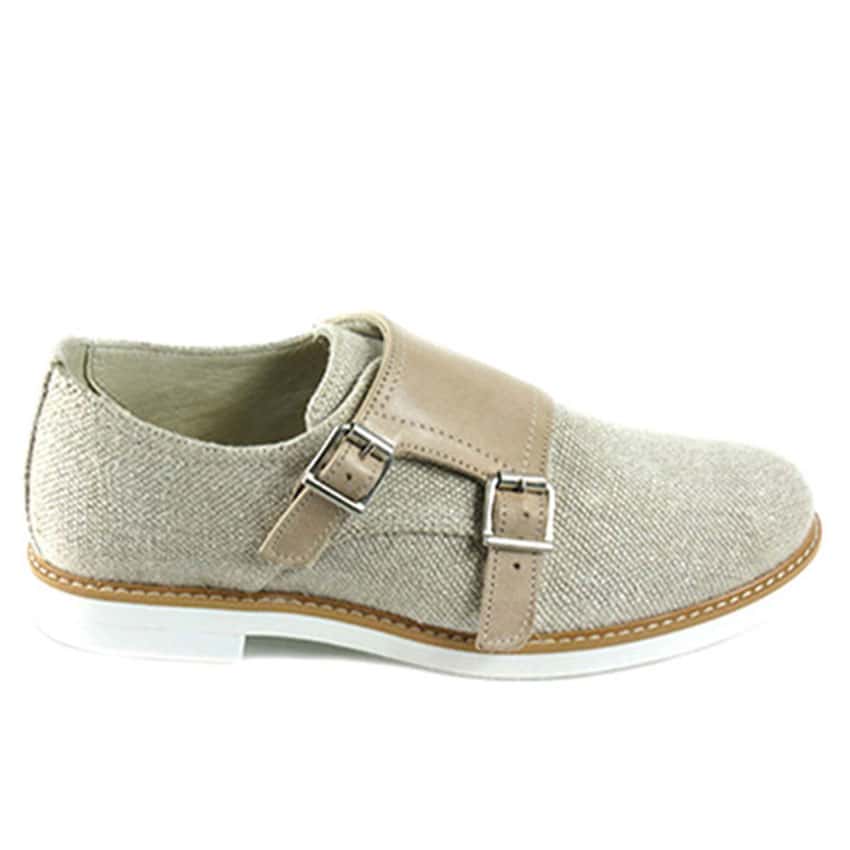 Zapato Niño Lino y Piel Hebillas OCA LOCA - Imagen 5