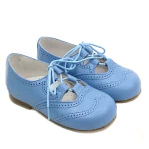 Zapato ingles piel Azul