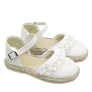 Esparteña Blanca Puntilla Vulpeques