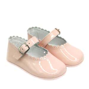 Mercedita bebé charol rosa