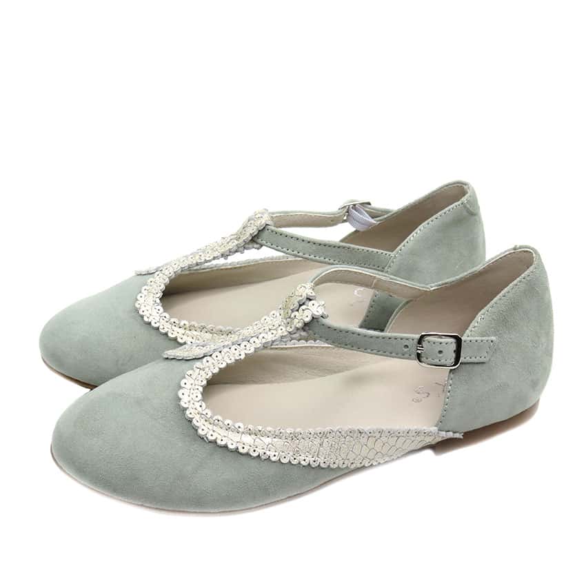 Mercedita Verde Comunion Gux´s Shoes - Imagen 2