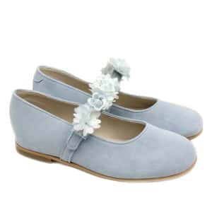 Zapato Niña Azul Empolvado Comunión