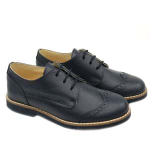 Zapato Comunión piel picado Marino Yowas