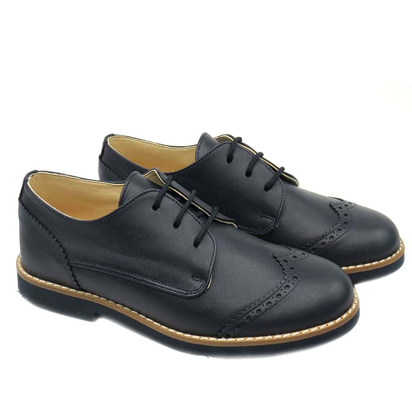 Zapato Comunión piel picado Marino Yowas