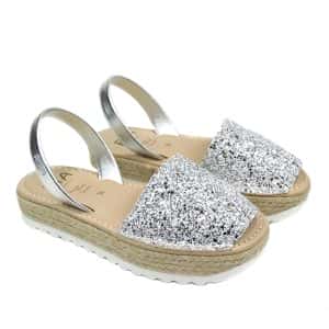 Menorquina Ria Glitter Plata