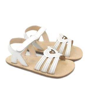 Sandalias Barefoot Chetto Corazón Blanca