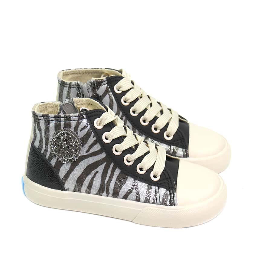 Zapatilla Abotinada Mustang Free Estampado Negro