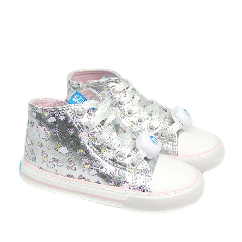 Botas Mustang Free luces Plata