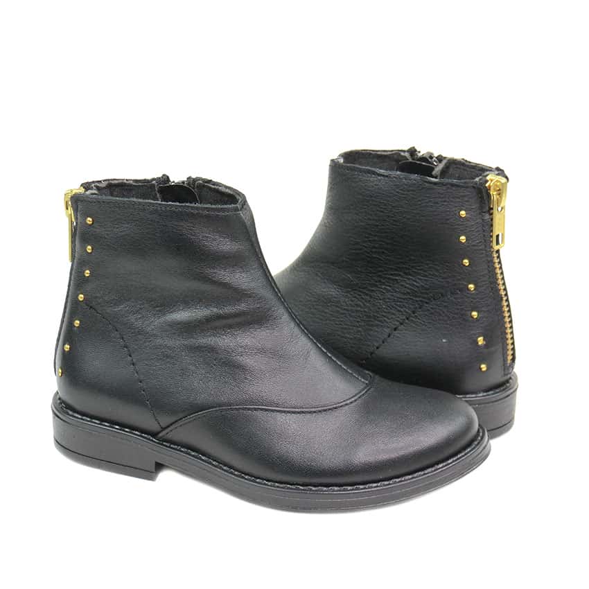 Botines Niña Piel Negro Yowas - Imagen 2
