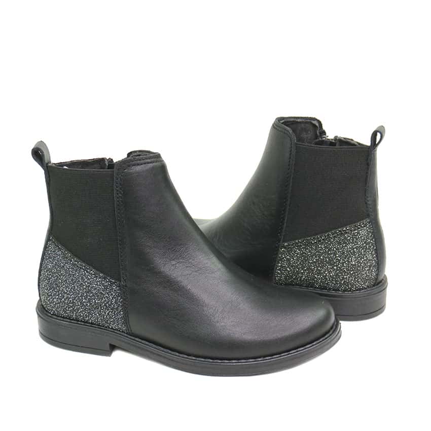 Botin Niña Piel Negro Yowas - Imagen 2