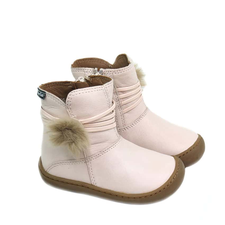 Botitas Niñas Barefoot Pompón Gorila Rosa