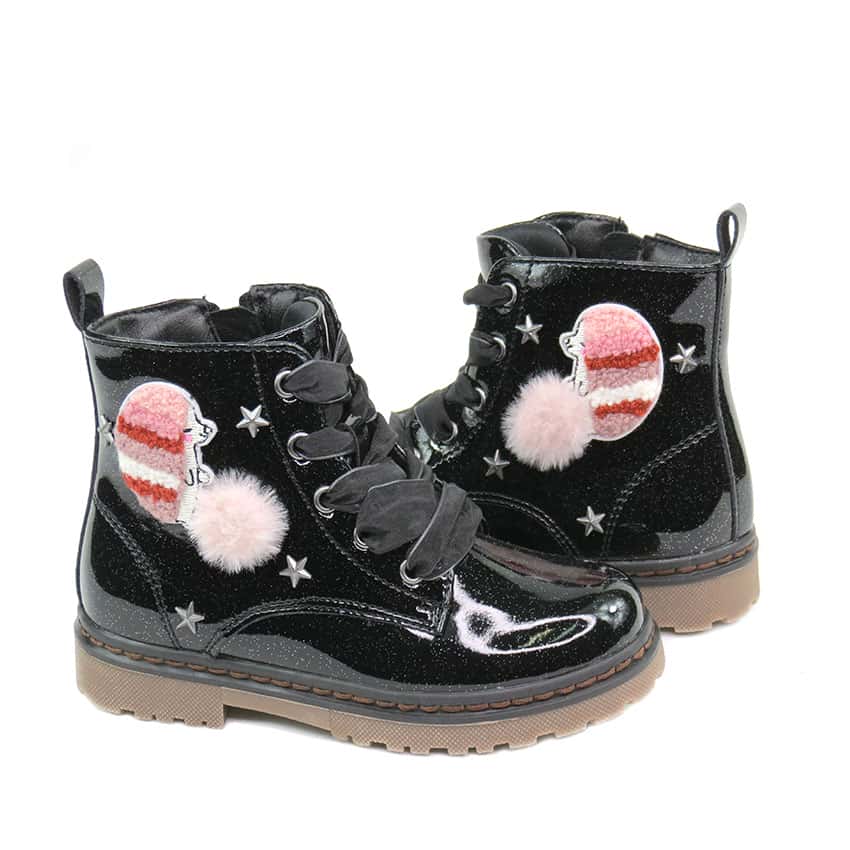 Botitas Niñas charol negro erizo Xti - Imagen 2