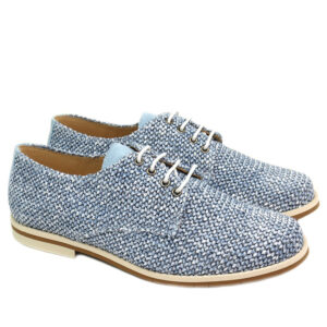 Zapato Azul Comunión trenzado Maria Catalán