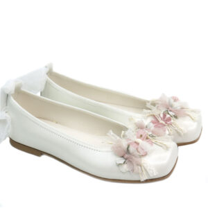 Zapato Niña Comunión Beige y Rosa Maria Catalán
