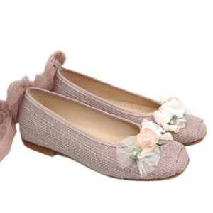 Bailarina Niña Rosa Comunion Cintas