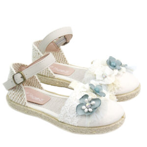 Esparteras Niñas Verdes Flores Zoysan