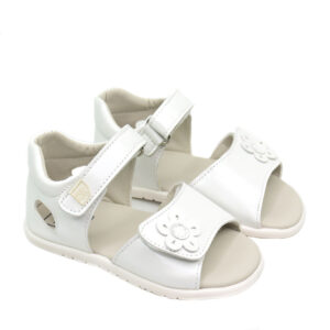 Sandalias Barefoot Piruflex Blanca flor