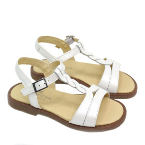 Sandalias Niñas trenzadas Blanco Andanines